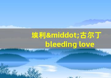 埃利·古尔丁bleeding love